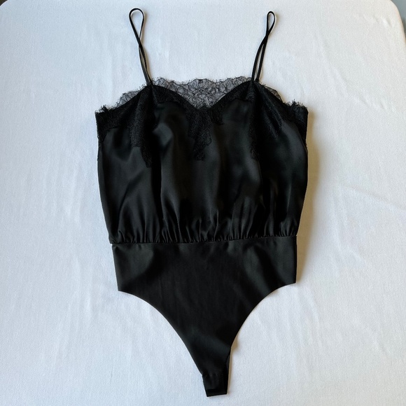 NWT - Cami NYC Sweetheart 100% Silk and Eyelash Lace Bodysuit - Picture 5 of 15